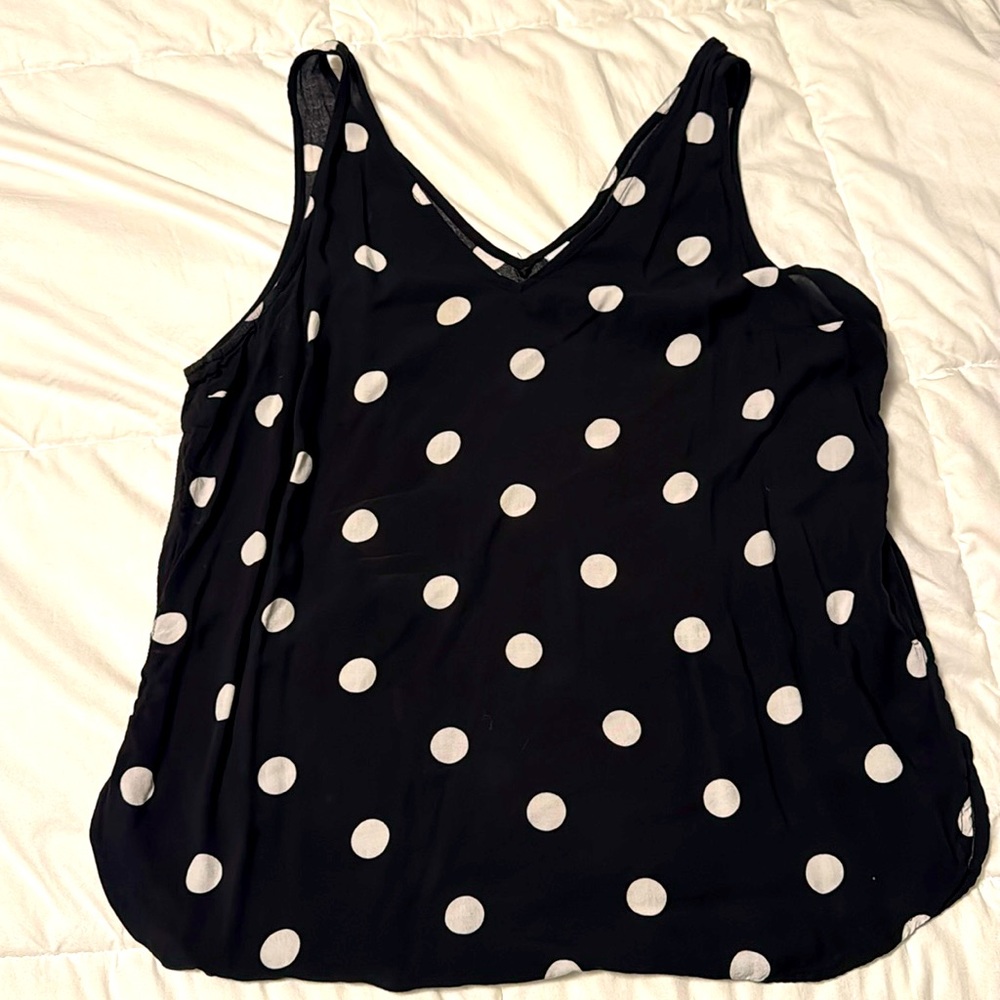 Women’s old navy black polka dot tank top